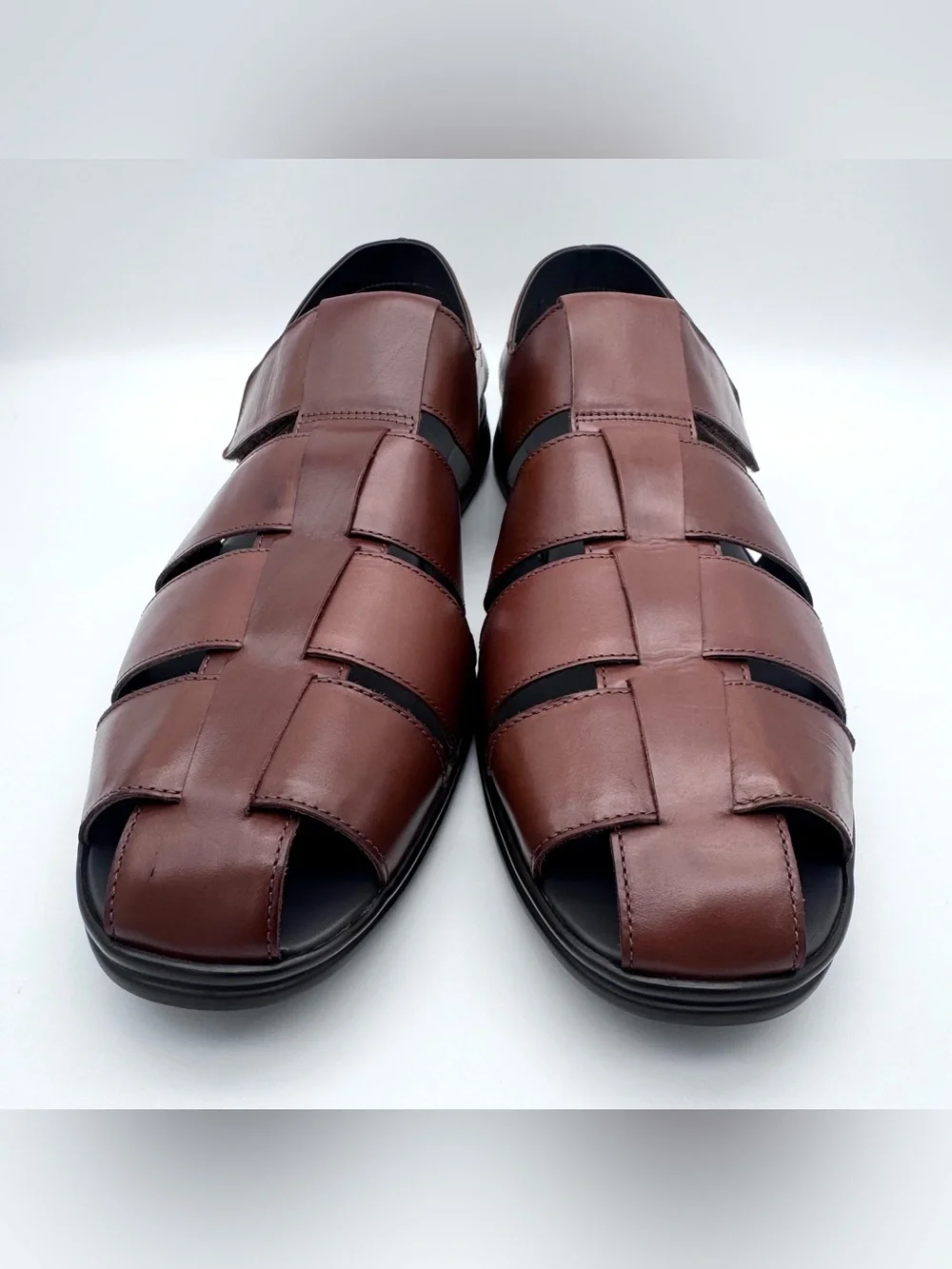To Boot New York Adam Derrick Fisher Brown Leather Sandals Men's Size 13